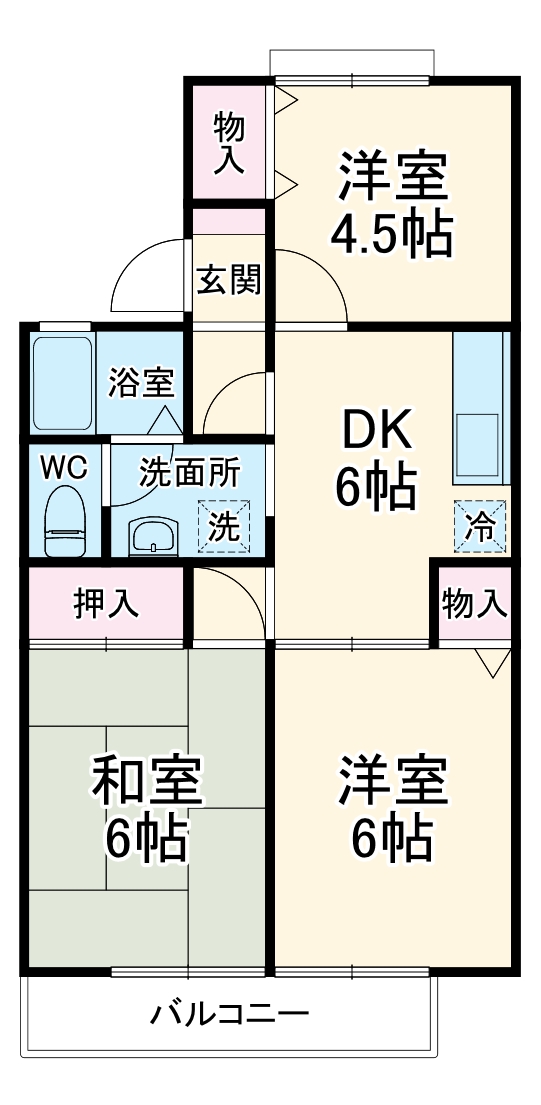 セジュールハイツの間取り
