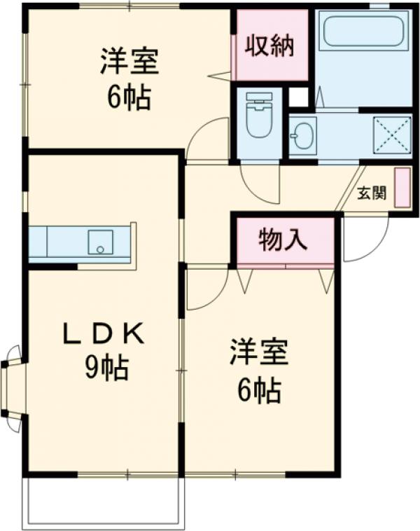 ハイツ・シャルムBの間取り