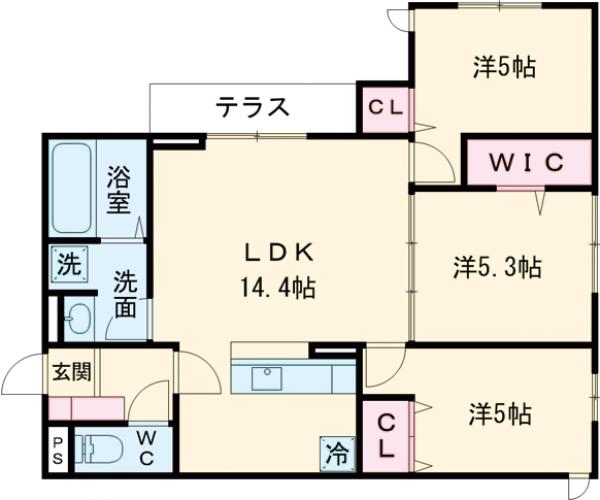セレスティア南烏山の間取り