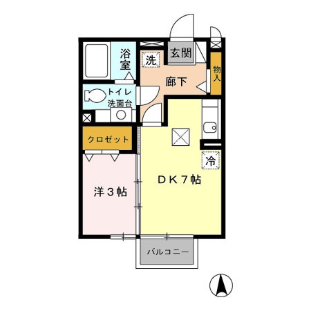 ヘイスティング Aの間取り