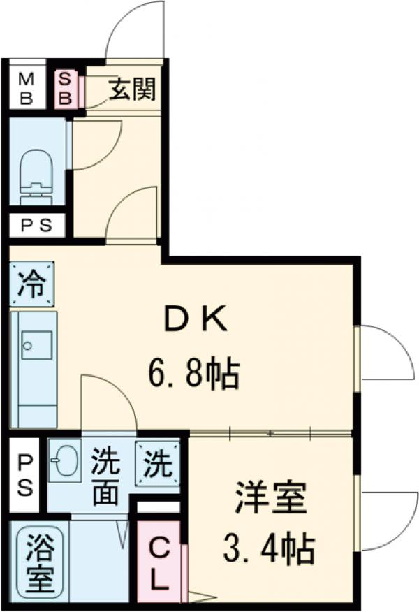 ラフィスタ二子玉川・205号室の間取り