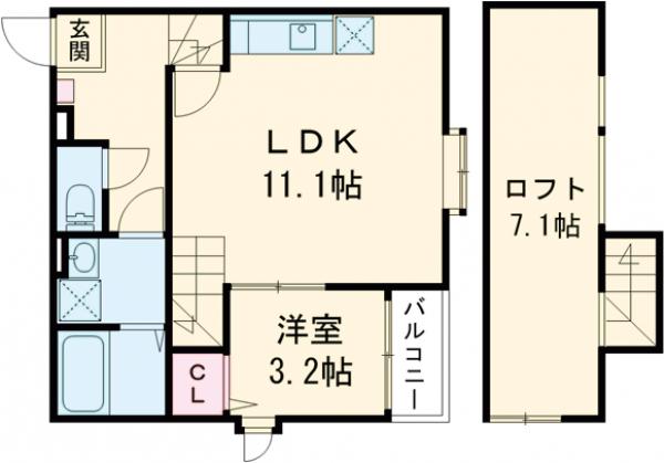 パサージュ竹下の間取り