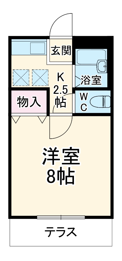 コーポウインズＢ・201号室の間取り