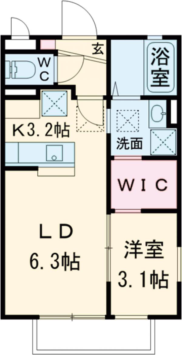 K&Mテクノ Hの間取り