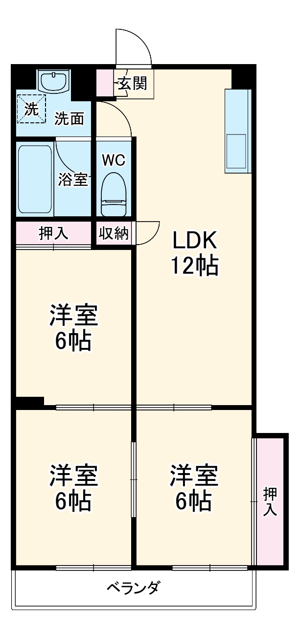 コンフォートフカヤの間取り