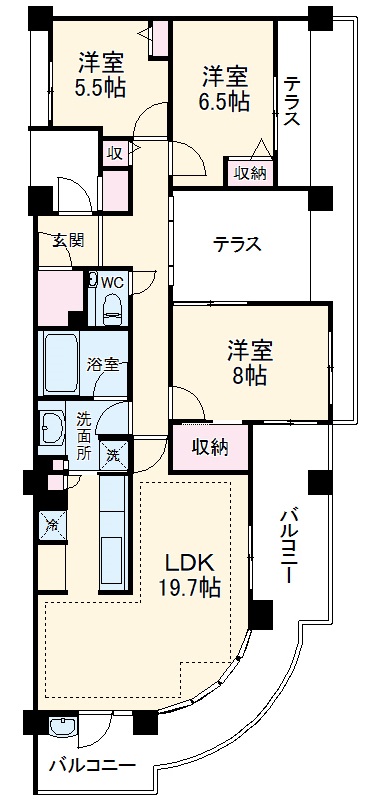 ライオンズヴィラッジオ玉川学園フォレストレジデンスの間取り