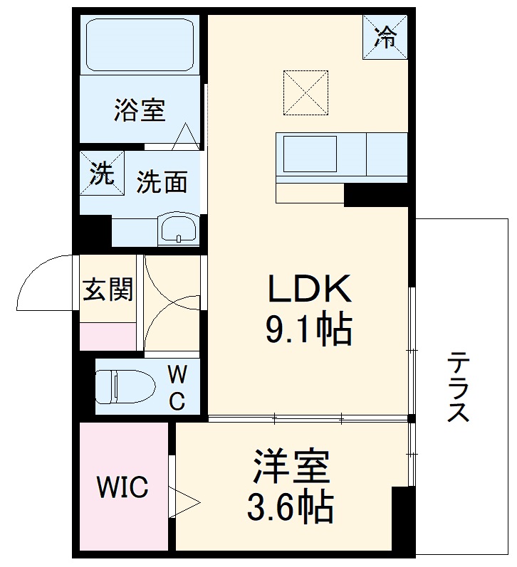トレンタ 氷室の間取り