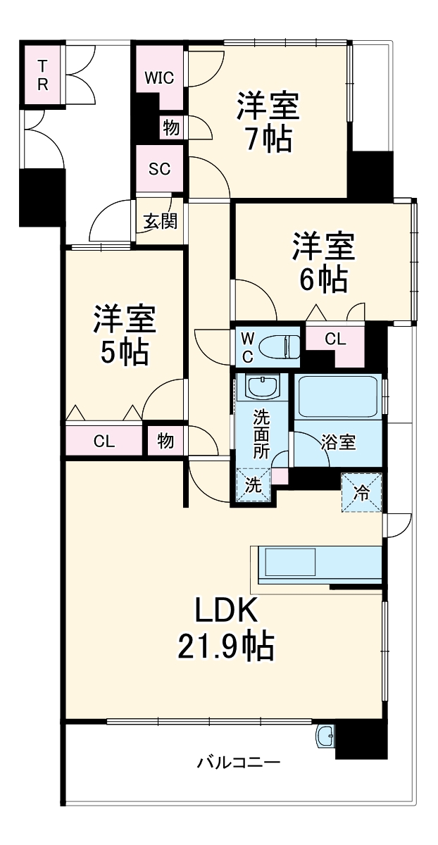 ライオンズ南大高ディアクオーレの間取り