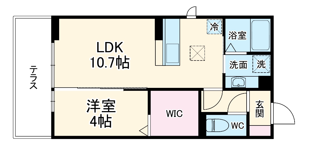 トレンタ 氷室の間取り