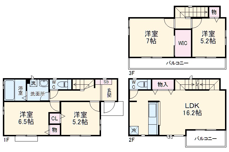 田沼5丁目戸建ての間取り