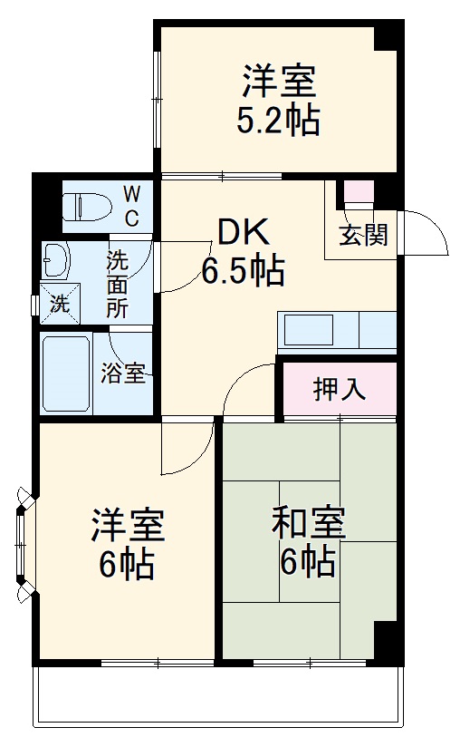 エルベメゾン鹿島の間取り