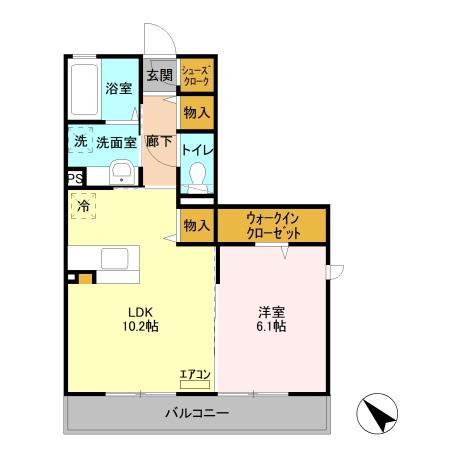 パークドオートム Dの間取り