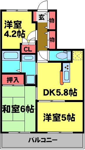 マイキャッスル柏豊四季の間取り