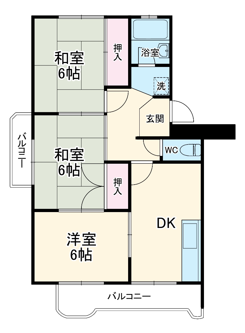 浅野ことぶきマンションの間取り
