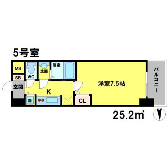 S-RESIDENCE江坂Eminenceの間取り