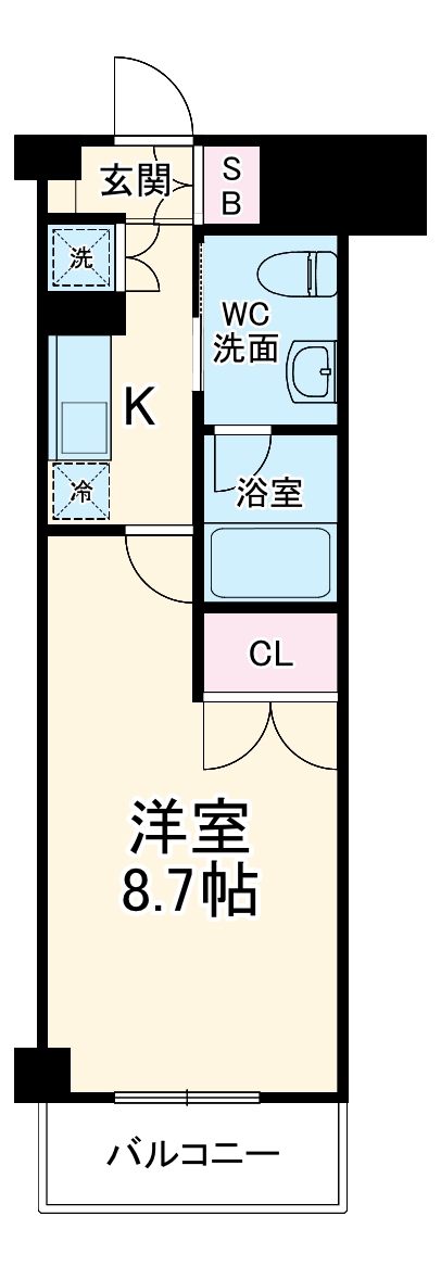 幕張本郷の完工年月(2007年7月)築の賃貸マンションの間取り