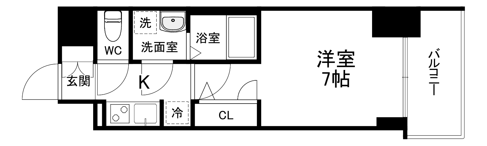 S-RESIDENCE堺筋本町Deuxの間取り