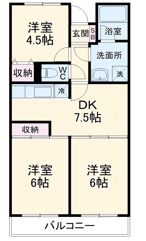 くりぃむマンションの間取り