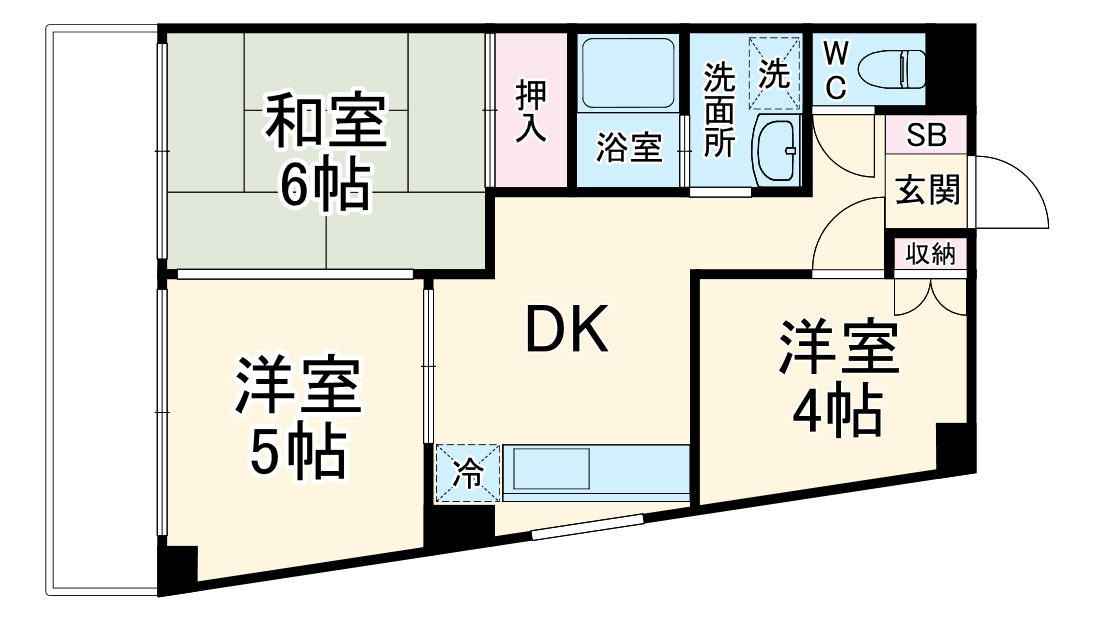 ハイツ堂山の間取り