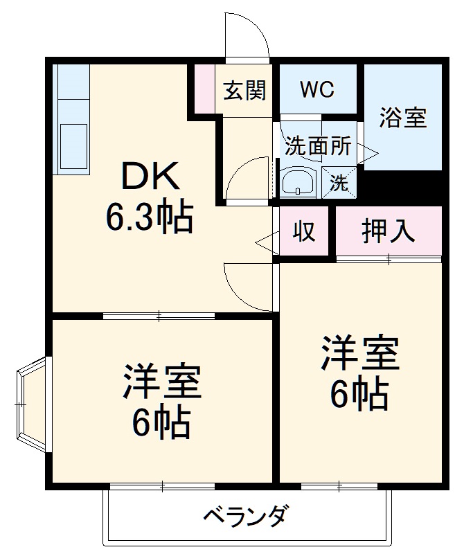 ベルメゾンITO B棟の間取り