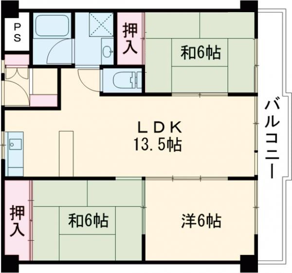 ヌーヴェレール南茨木Ⅱの間取り