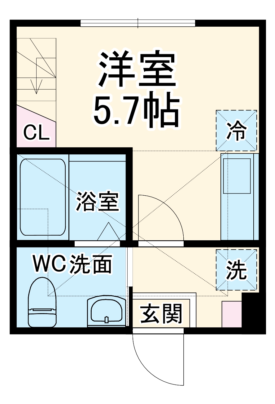 ハーミットクラブハウス大倉山の上の間取り