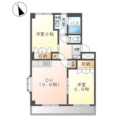 ブルーサンズ2号館の間取り