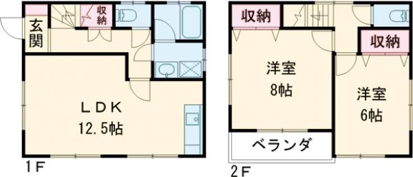 プチロジェ西大寛の間取り