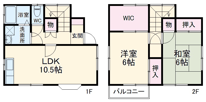 稲子レンタルハウスの間取り