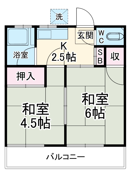 第1田園ハイツの間取り