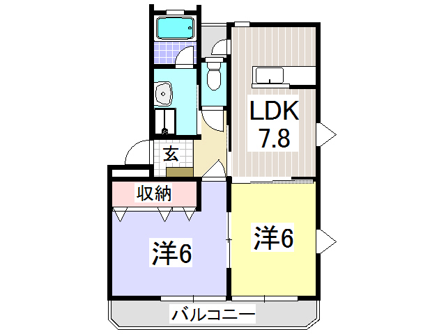 カクサン可美タウンAの間取り