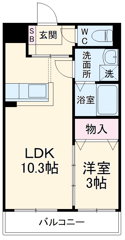 ヴォワラクテ・108号室の間取り