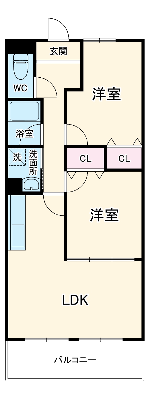 ハイツ南の間取り