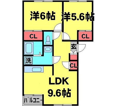 サンミラドールAの間取り