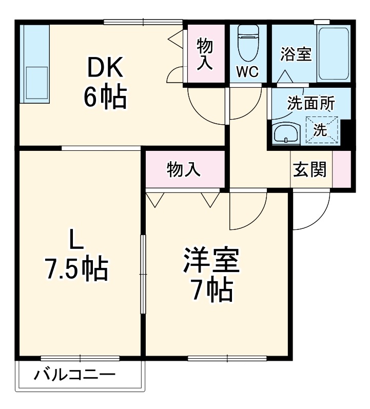カーサ・ミラソーレの間取り