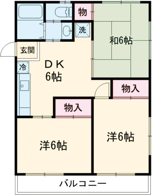 宇田川コーポの間取り