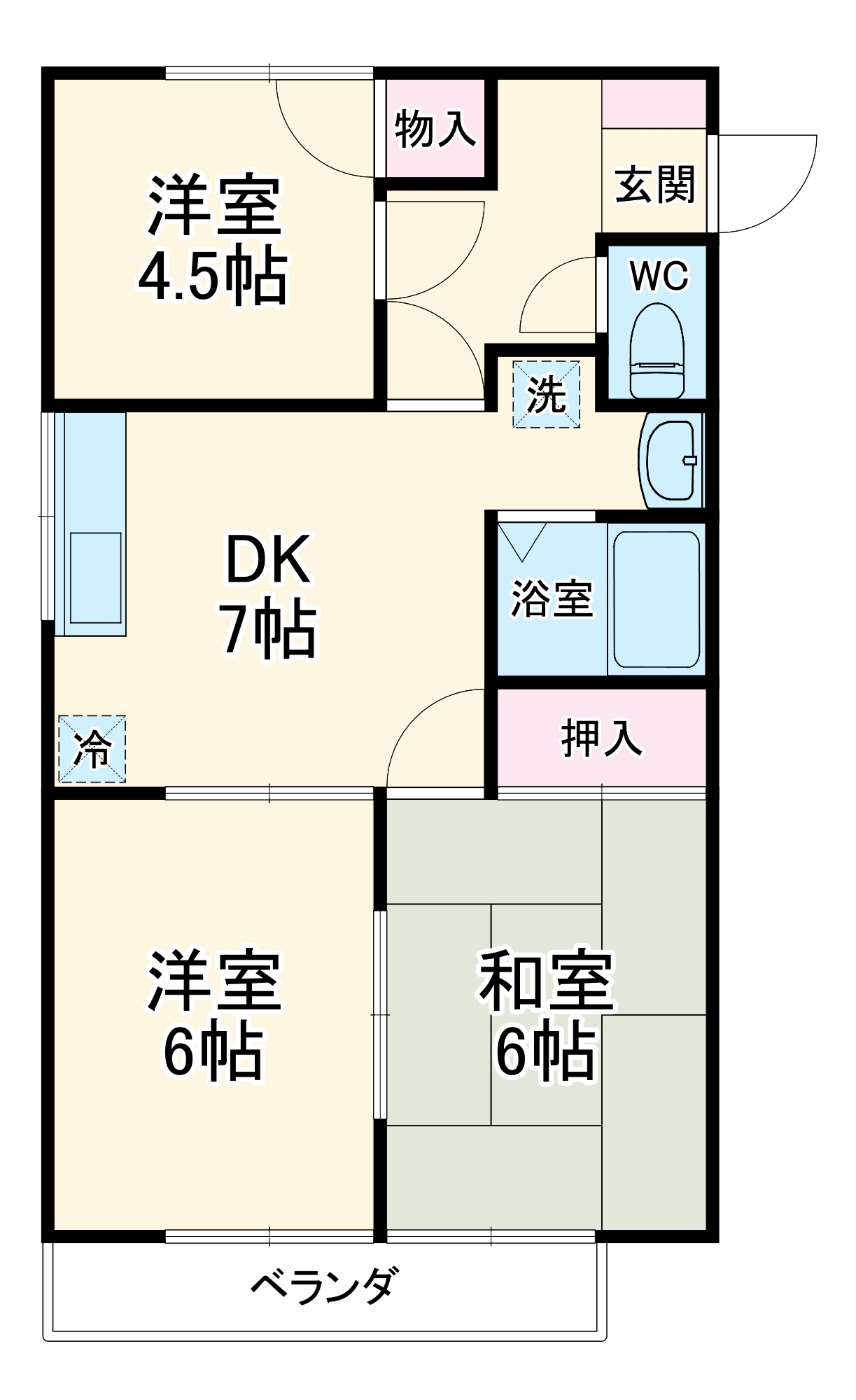 ビラ デ リリオ Aの間取り