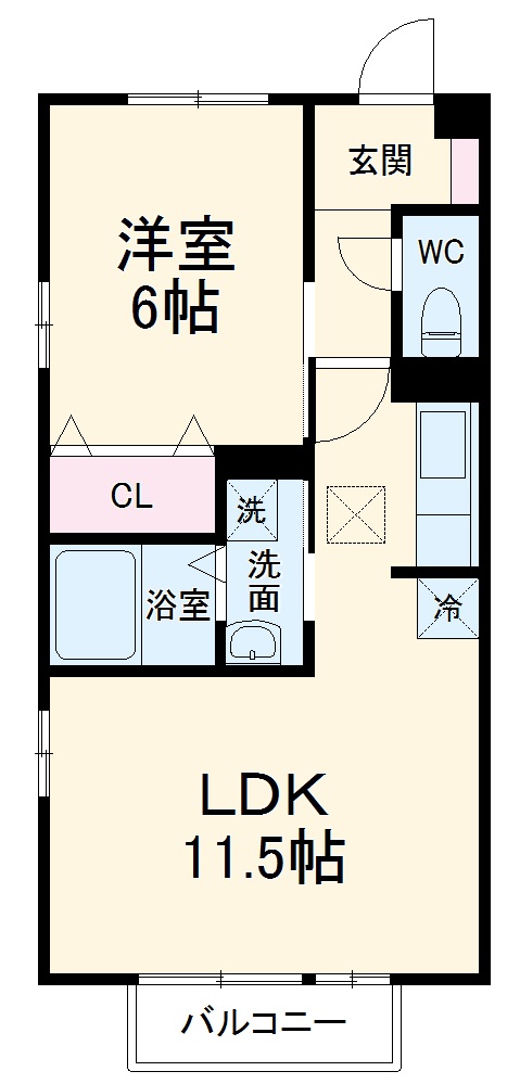 クレインコート 壱番館の間取り