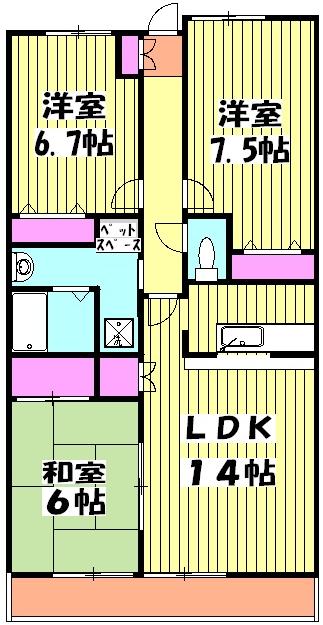 モラダ・アケボノの間取り