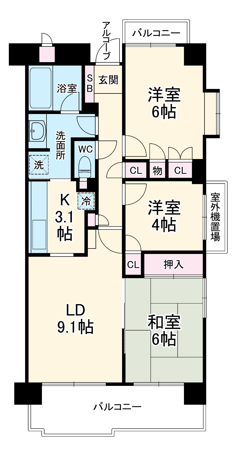 大宮大門パーク・ホームズの間取り