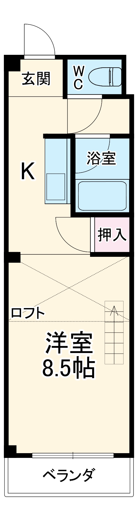 エストゥディオM Aの間取り