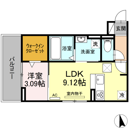 エスペランサ旭 B棟の間取り