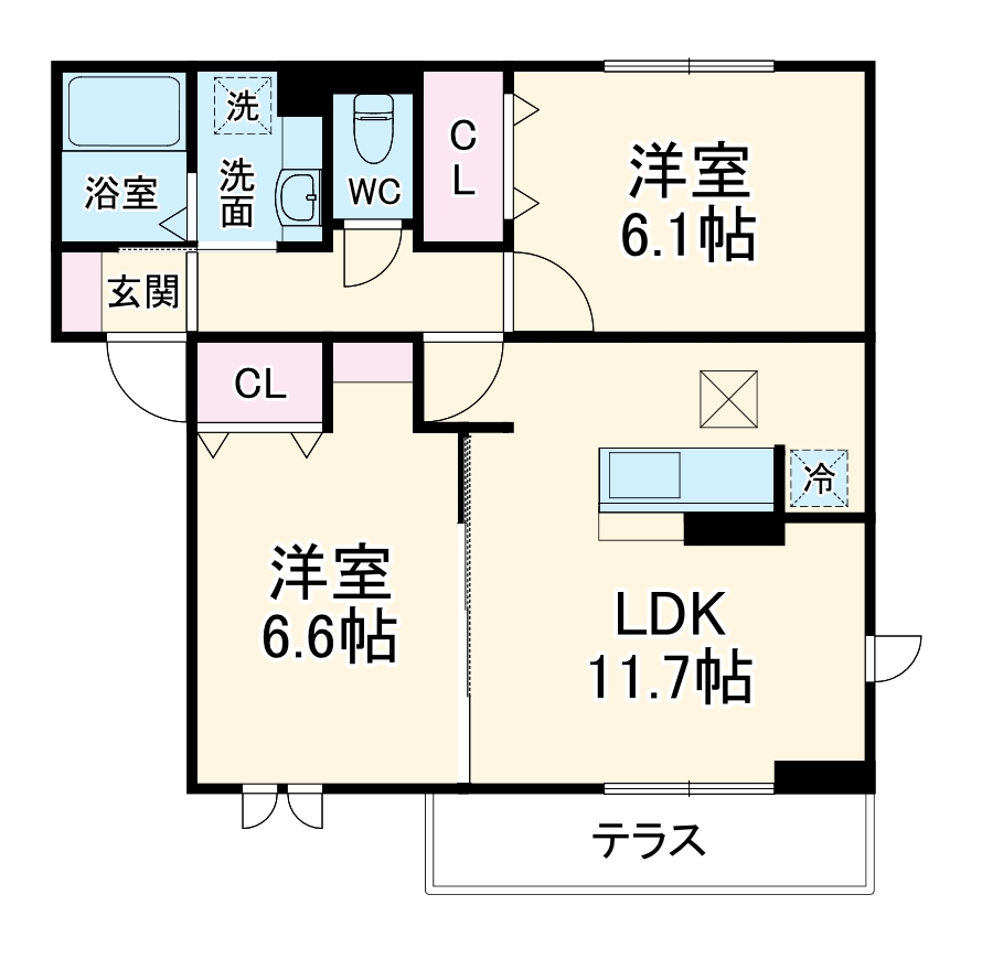 コンフォートイセゼキの間取り