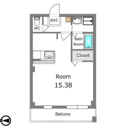 ジュエルコート・410号室の間取り