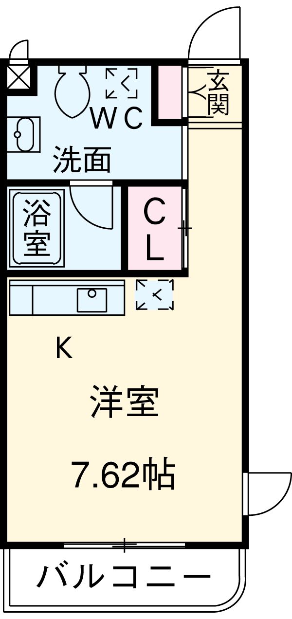 セントパレス鷺沼・505号室の間取り