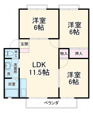 グリーンサイドハイツDの間取り