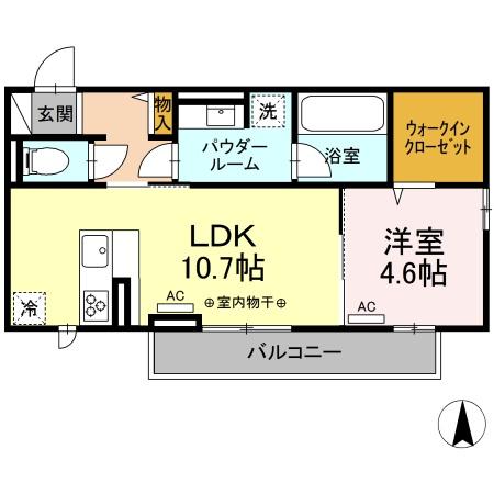 D-ROOM omotechoの間取り