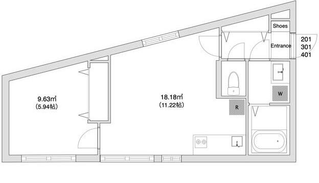 ロータス武蔵小山Ⅲの間取り