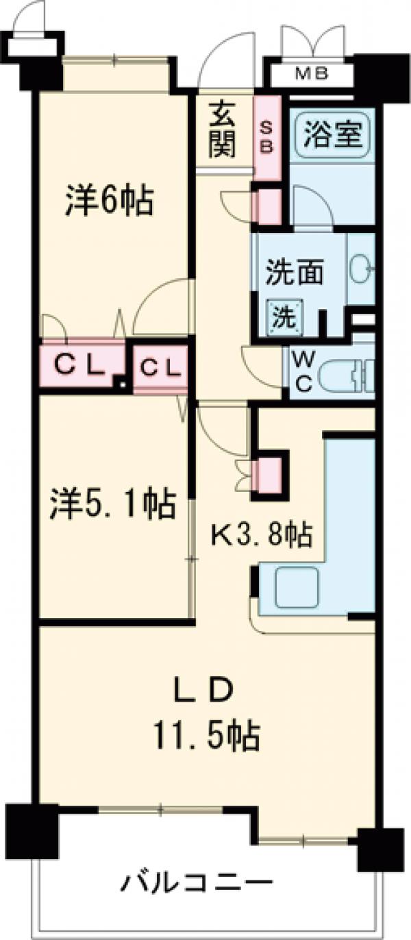 コンフォリア板橋仲宿・604号室の間取り