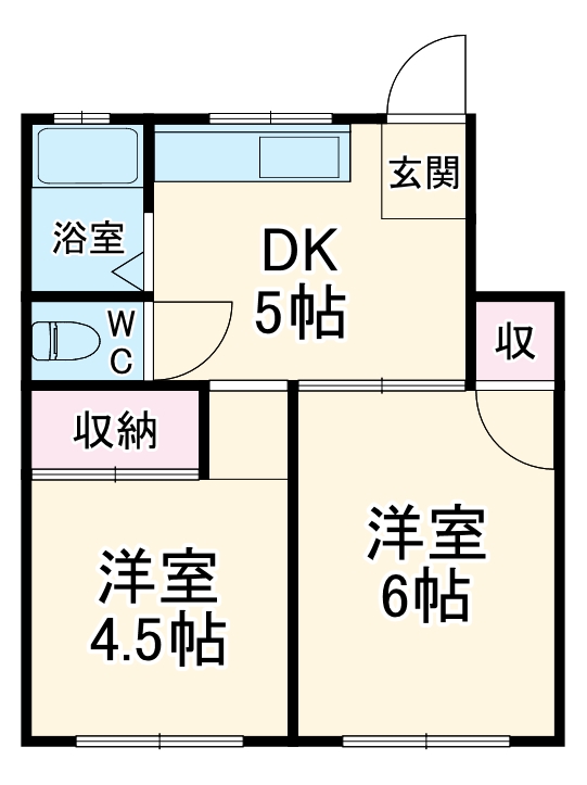 萩沢ハイツB棟の間取り
